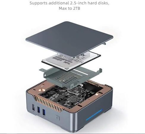 N100 CPU Mini PC Host Home Office 4K Gaming Micro Portable Computer with Triple Screen Output (N100 16G-256G US Standard) in Saudi Arabia