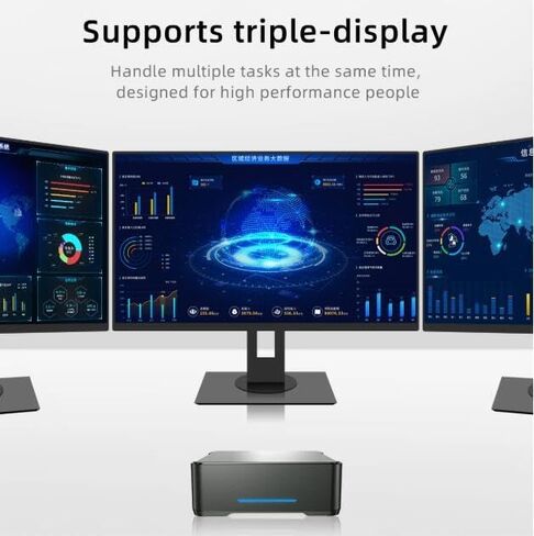 N100 CPU Mini PC Host Home Office 4K Gaming Micro Portable Computer with Triple Screen Output (N100 16G-256G US Standard) in Saudi Arabia