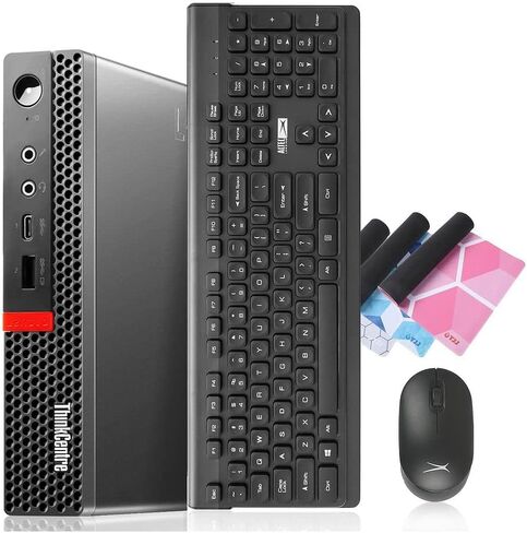 Lenovo Mini PC M920q Tiny Windows 11 Pro Refurbished Business Desktop Computers, i5-8500T 32GB RAM 1TB NVMe M.2 SSD + New 1TB SSD Built in WiFi AX210 HDMI USB-C Wireless Keyboard Mouse Pad (Renewed) in Saudi Arabia