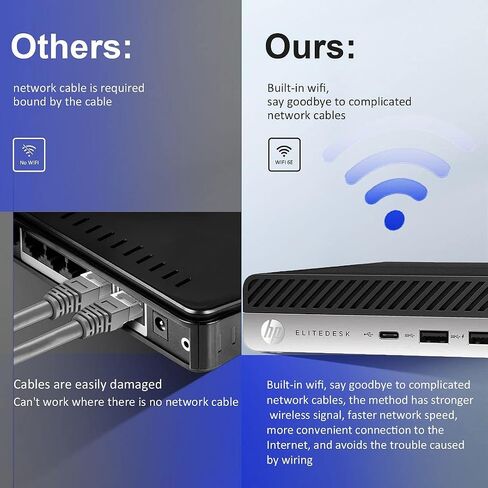 HP Micro PC EliteDesk 800 G4 Windows 11 Tiny Desktop,i5 Hexa-Core Mini Business Computers 32GB Ram 512GB NVMe M.2 SSD,WiFi,BT,HDMI,DP,USB-C,4K Support,Wireless K&M + TJJ Mouse PAD(Renewed) in Saudi Arabia