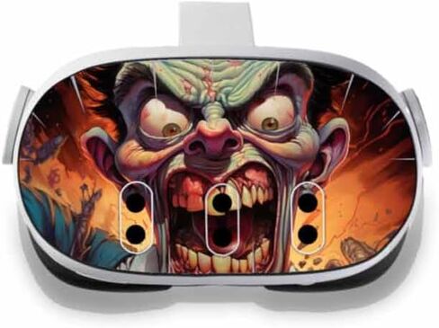 Speed Demon Skin Decal Compatible with Meta Quest 3 - Zombie Attack - Virtual Reality Vinyl Wrap in Saudi Arabia