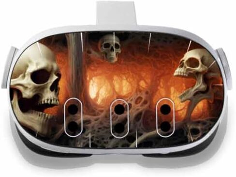 Speed Demon Skin Decal Compatible with Meta Quest 3 - Sinister Skulls - Virtual Reality Vinyl Wrap in Saudi Arabia