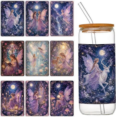 WANDIC 3 Sheets Wildflowers UV DTF Transfer Stickers,Flower Stickers Watercolor Decals Spring Decals for Water Bottles Cup Laptop Books,15 * 30CM in Saudi Arabia