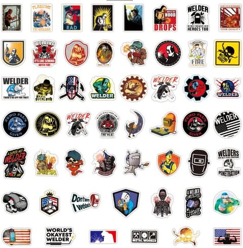 50 Welding Stickers Pack, Welder Vinyl Waterproof Decals for Hard Hats, Toolboxes, Water Bottles, Laptops, Helmets, Notebooks in Saudi Arabia