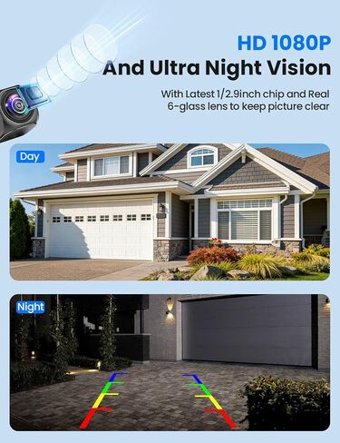 AHD1080P Backup Camera for Cars, CCD Sensor (Outperforms CMOS),Black in Saudi Arabia