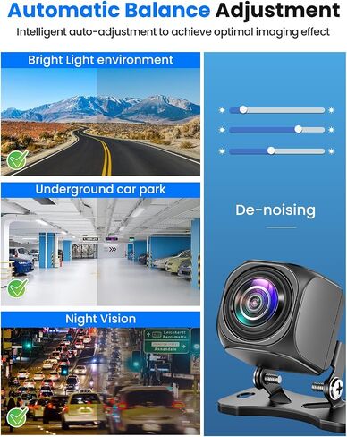 AHD1080P Backup Camera for Cars, CCD Sensor (Outperforms CMOS),Black in Saudi Arabia