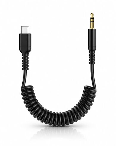 Coiled USB C to 3.5mm Aux Cable for iPhone 18 Pro Max/18 Pro/17e 17 6FT Ox Audio Cord for Car in Kuwait
