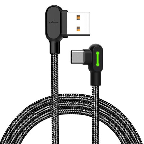 mcdodo 4FT USB-A to USB-C Cable 90 Degree Right Angle USB to Type-C Charging Cable with LED Indicator Light Compatible for iPhone 16 15 Series Galaxy S23/S22+Ultra, iPad, MacBook and More(1.2m) in Saudi Arabia