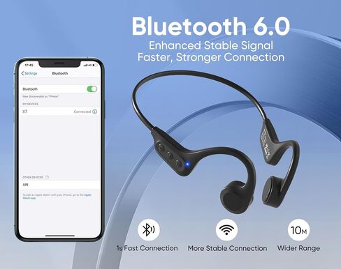 Bone Conduction Headphones, Bluetooth 6.0 Open Ear Running Headphones in Saudi Arabia