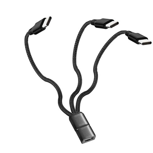 كابل شحن مقسم USB C من Orisell، كابل شحن USB C 1 أنثى إلى 2/3 ذكر Y، متوافق مع الهواتف والكاميرات وأضواء Ipads AirPods والمزيد (3 أقدام - 2 منفذ ذكر) in Kuwait