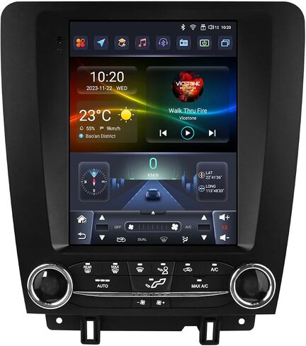 9.7Inch HD Touchscreen Stereo Car Radio Upgrade for Ford Mustang 2010-2014, 8 Core 4GB+32GB Android14 GPS Navigation with Wireless Carplay | Android Auto WiFi Bluetooth AM FM SWC DSP in Saudi Arabia