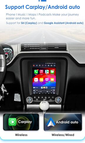 9.7Inch HD Touchscreen Stereo Car Radio Upgrade for Ford Mustang 2010-2014, 8 Core 4GB+32GB Android14 GPS Navigation with Wireless Carplay | Android Auto WiFi Bluetooth AM FM SWC DSP in Saudi Arabia