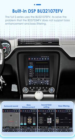 9.7Inch HD Touchscreen Stereo Car Radio Upgrade for Ford Mustang 2010-2014, 8 Core 4GB+32GB Android14 GPS Navigation with Wireless Carplay | Android Auto WiFi Bluetooth AM FM SWC DSP in Saudi Arabia