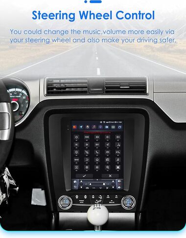9.7Inch HD Touchscreen Stereo Car Radio Upgrade for Ford Mustang 2010-2014, 8 Core 4GB+32GB Android14 GPS Navigation with Wireless Carplay | Android Auto WiFi Bluetooth AM FM SWC DSP in Saudi Arabia