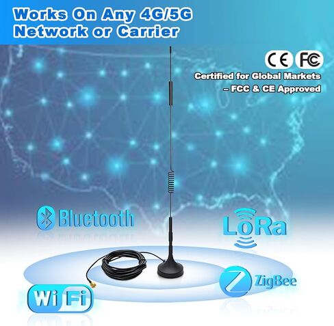 4G LTE 5G Magnetic Antenna, 7 dBi, SMA TS9, 2 Pack in Saudi Arabia