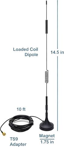 4G LTE 5G Magnetic Antenna, 7 dBi, SMA TS9, 2 Pack in Saudi Arabia