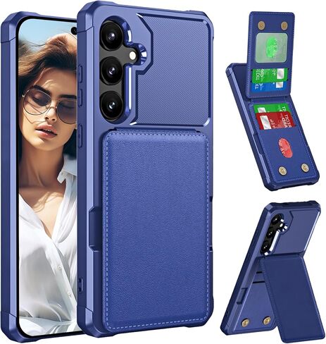 Wallet Case for Samsung Galaxy S25 FE ZM Blue in Saudi Arabia