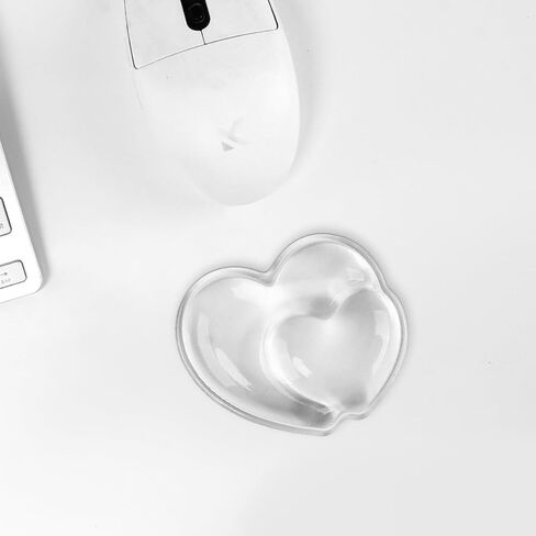 Ergonomic Silicone Gel Mouse Wrist Rest,Clear Heart‑to‑Heart in Saudi Arabia