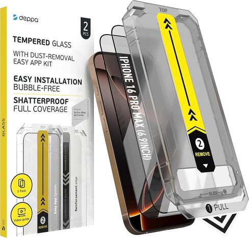 Deppa | 2-Pack | Privacy Screen Protector for iPhone 17e/16e/14/13/13 Pro (6.1") with Smart Installation Tray | Dust & Bubble-Free | 9H Tempered Glass | Full Coverage | Easy Install in Saudi Arabia
