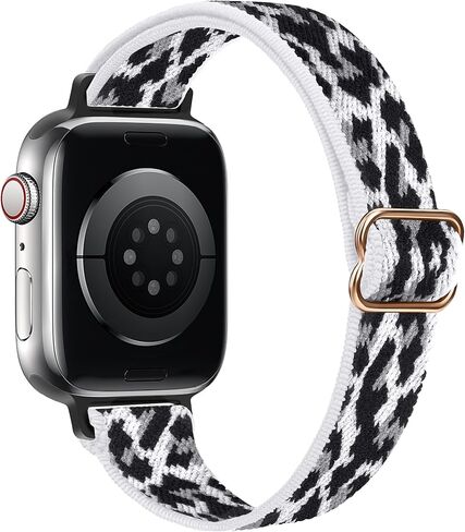 Melyis Thin Stretchy Nylon Band Compatible with Apple Watch Bands for Women 42mm 41mm 40mm 38mm, Soft Elastic Sport Solo Loop iWatch Bands for Apple Watch Series 11 10 9 SE 8 7 6 5 4 3 2 1-Black in Saudi Arabia