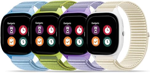 HSWAI 20mm Sport Loop Nylon Compatible with Gizmo Watch Band Adventrue 3 3 2 1/Gabb 3e 3 2 1/SyncUP Kids Watch 2 1 & Cosmo JrTrack 5/4/3/2 SE/2/JrTrack, 4 Pack Soft Strap for Girls Boys Small Wrist in Kuwait