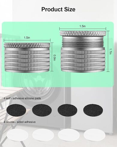 4Pcs Microwave Riser Pads, Adjustable 0.9-1.5 Inch Height 500Lb Heavy Duty in Saudi Arabia