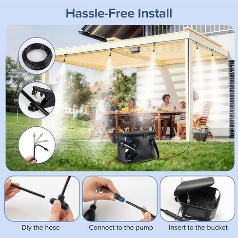 26 FT Portable Misting System for Outside Patio Mister for Summer Cooling in Saudi Arabia