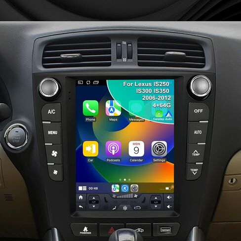 4+64G Upgrade 5GWifi Car Radio for Lexus IS250 IS300 IS350 2006-2012, Car Audio 9.7Inch Touch Screen Stereo Replacement Tesla Style, Wireless Carplay Android Auto Back up Camera GPS SWC FM Bluetooth in Saudi Arabia