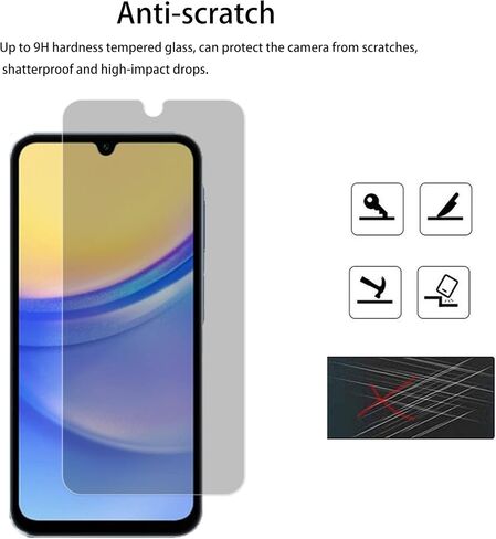 3Pack Privacy Screen Protector For Samsung Galaxy A15 5G Anti Spy Private Tempered Glass Film in Saudi Arabia