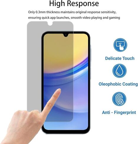 3Pack Privacy Screen Protector For Samsung Galaxy A15 5G Anti Spy Private Tempered Glass Film in Saudi Arabia