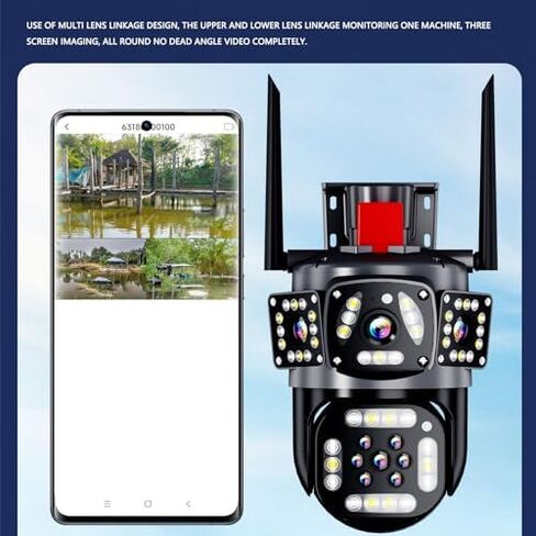 Sonew Surveillance CCTV Camera Outdoor Indoor, 8MP 4K Security Camera, Dual Lens, Full Color Night Vision, Motion Detection, Varifocal Lens Video Surveillance (US) in Saudi Arabia