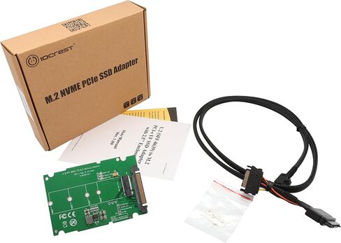 IO Crest M.2 PCIe I/F NVMe SSD to U.2 2.5-Inch SSD Adapter with Cable 2.5" SI-ADA40123 in Saudi Arabia