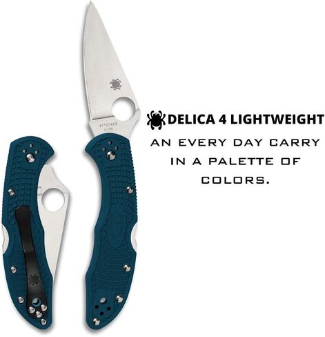Spyderco Delica 4 Lightweight Folding Pocket Knife, PlainEdge in Saudi Arabia
