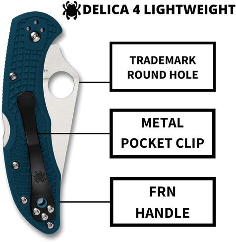 Spyderco Delica 4 Lightweight Folding Pocket Knife, PlainEdge in Saudi Arabia