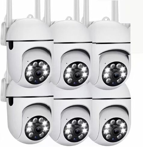 6pcs Wireless WiFi Full HD Intelligent Security Camera,2.4GHz Wi Fi Connection,pan tilt Zoom,Full-Color Night Vision Function,Two-Way Voice intercom,Intelligent Mobile Tracking in Kuwait
