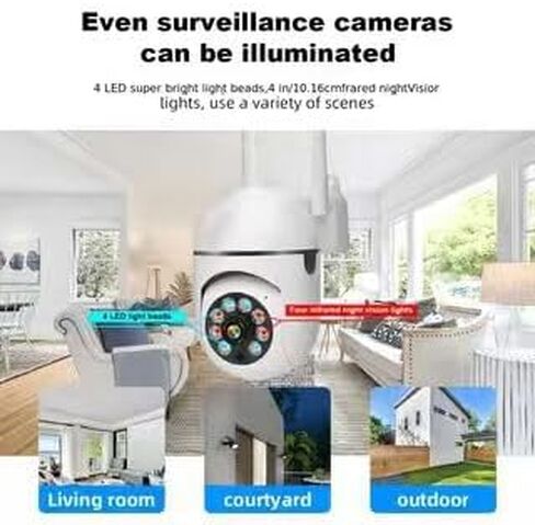 6pcs Wireless WiFi Full HD Intelligent Security Camera,2.4GHz Wi Fi Connection,pan tilt Zoom,Full-Color Night Vision Function,Two-Way Voice intercom,Intelligent Mobile Tracking in Kuwait