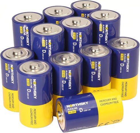 NORTHSKY C Alkaline Batteries,12 Pack - Ultimate Reliability, 9X Longer Life Than Carbon Batteries, Leakproof Design, 5-Year Shelf Life, Date Coded in Saudi Arabia