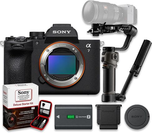 Sony a7 V Mirrorless Camera (Body Only) USA Model + Zhiyun WEEBILL 5 Handheld Gimbal Stabilizer Combo Kit with AI Module & Storage Bag | 33MP Full-Frame, 4K 120p | Deluxe Starter Kit in Kuwait