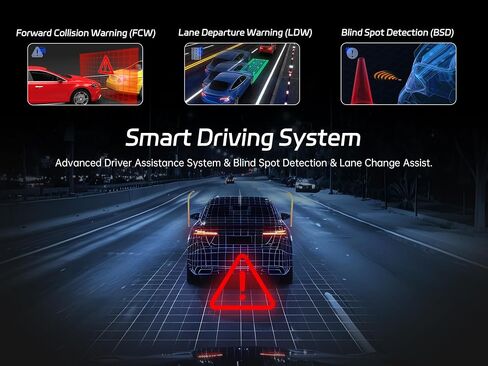 pelsee P2 Trio 4K 3 Channel Dash Cam Front & Rear Inside, 64GB Card,Type-C Full Set Hard Wire Kit Fuse, 12V-24V to 5V Dash Camera Car Charger Cable Kit, Low Voltage Protection, Double-4 Fuse in Saudi Arabia