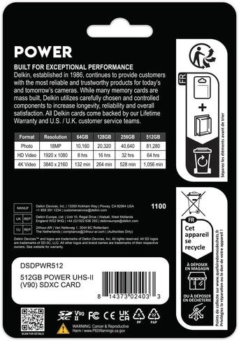 Delkin Devices DELKIN SD Power V90 UHS-II 512GB MemoryCard in Saudi Arabia