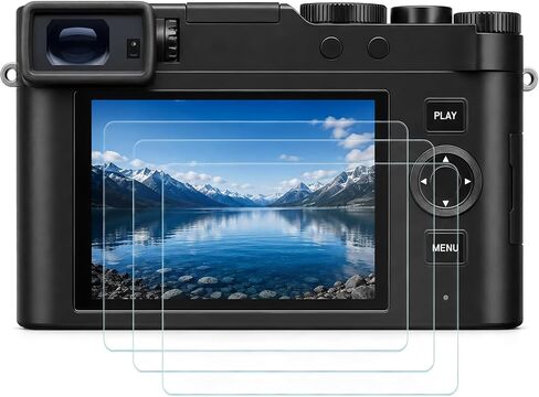 Model-Specific Custom Fit for Leica D-LUX 8 / D-LUX 7 Type 109 C-LUX V-LUX 5 Camera Screen Protector – 3-Pack Tempered Glass, Full-Screen Edge-to-Edge, Crystal Clear, Bubble-Free, Anti-Scratch in Kuwait