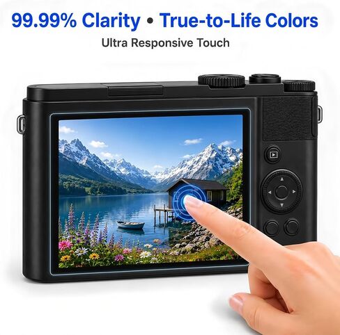 Model-Specific Custom Fit for Leica D-LUX 8 / D-LUX 7 Type 109 C-LUX V-LUX 5 Camera Screen Protector – 3-Pack Tempered Glass, Full-Screen Edge-to-Edge, Crystal Clear, Bubble-Free, Anti-Scratch in Kuwait
