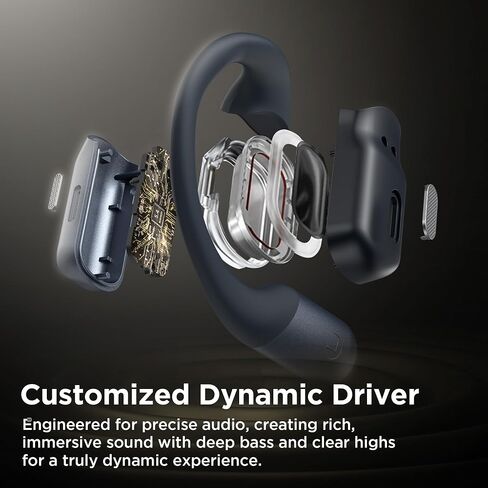 BUGANI Open Ear Headphones, Bluetooth 5.4 Wireless Earbuds with 60H Playtime, ENC Noise Cancelling Mic for Clear Calls, IPX5 Waterproof Sports Earphones for Running Workout Cycling in Saudi Arabia