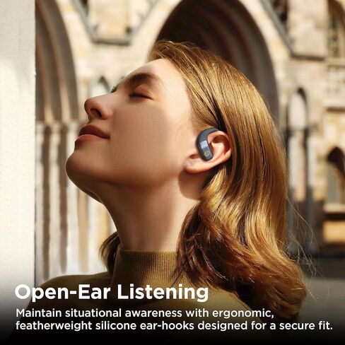 BUGANI Open Ear Headphones, Bluetooth 5.4 Wireless Earbuds with 60H Playtime, ENC Noise Cancelling Mic for Clear Calls, IPX5 Waterproof Sports Earphones for Running Workout Cycling in Saudi Arabia