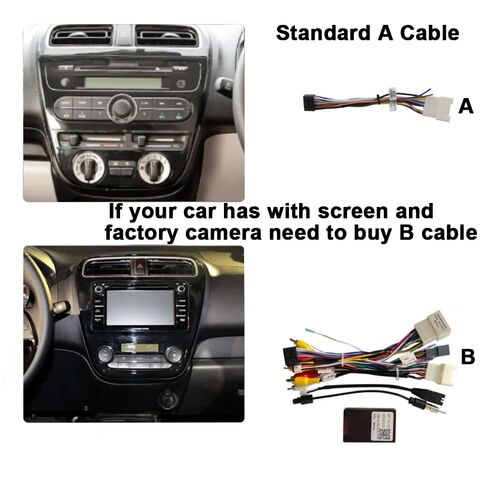 Fits for Mitsubishi Pajero Outlander Lancer Mirage Attrage 2014-2019 Support Rockford Amplifier OEM Backup Camera with XP canbus Car Radio Stereo Retrofit Wiring Harness Adapter in Saudi Arabia