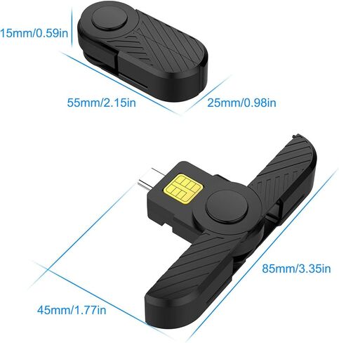 Type-C Usb Smart Card Reader Memory ID-Bank Electronic Cloner Connector Adapter Foldable Common Access Connector Adapter Ic-cards For Smart-lock Sticker Door Lock Reader Writer Deadbolt-card Reader in Saudi Arabia