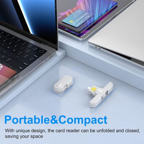 Type-C Usb Smart Card Reader Memory ID-Bank Electronic Cloner Connector Adapter Foldable Common Access Connector Adapter Ic-cards For Smart-lock Sticker Door Lock Reader Writer Deadbolt-card Reader in Saudi Arabia