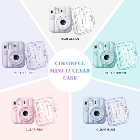 Mini 13 Clear Case for Fujifilm Instax Mini 13 Camera, Clear Pink in Saudi Arabia