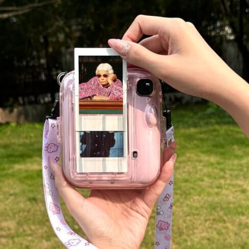 Mini 13 Clear Case for Fujifilm Instax Mini 13 Camera, Clear Pink in Saudi Arabia