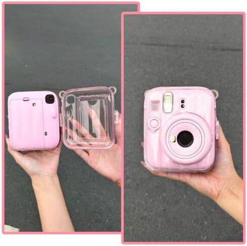 Mini 13 Clear Case for Fujifilm Instax Mini 13 Camera, Clear Pink in Saudi Arabia